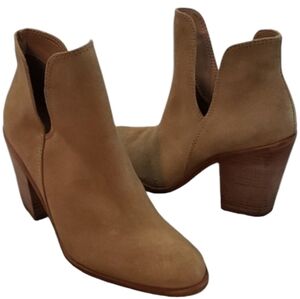 KAANAS~Size 6M~Almond Web Open-Ankle Booties.